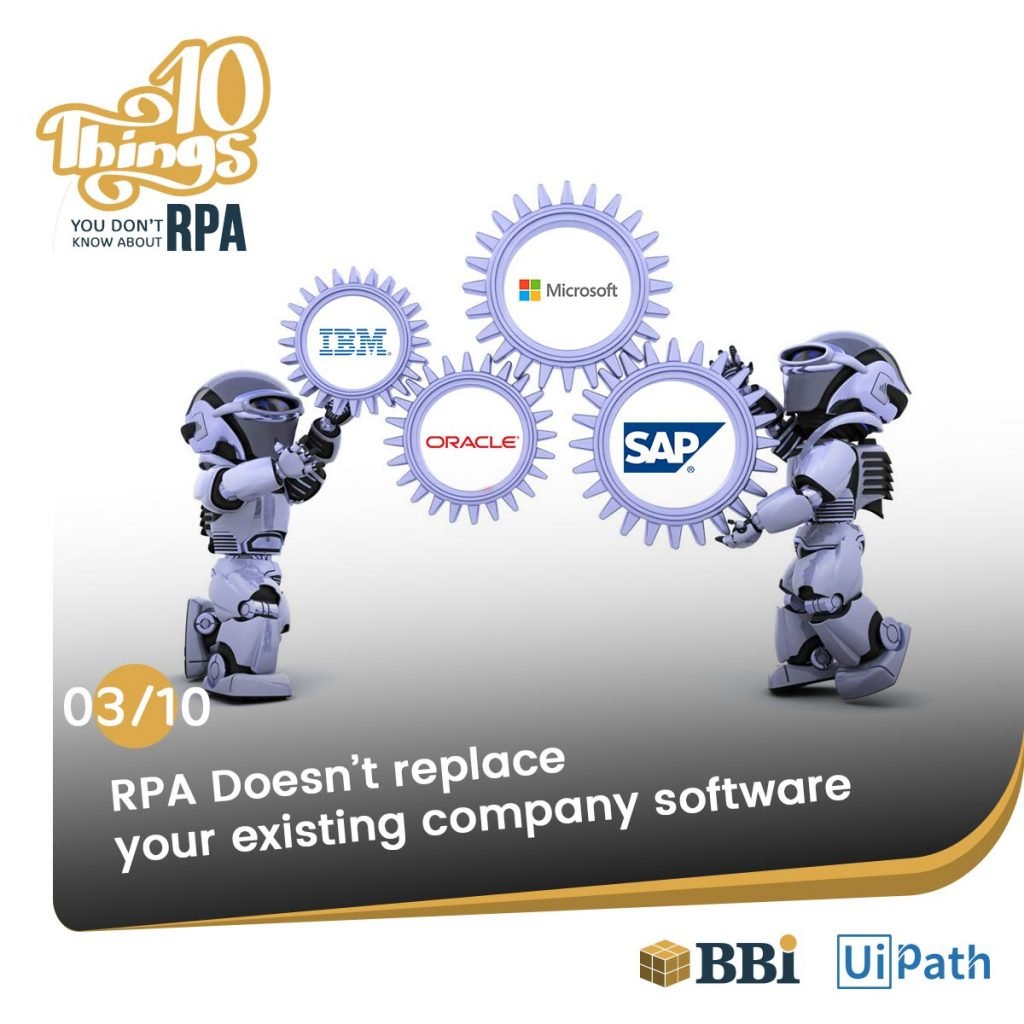 RPA bots Doesn't Replace your software
