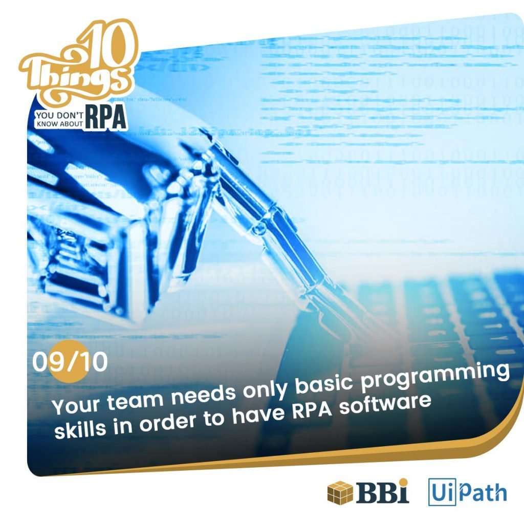 RPA software bots basic Programming Skills